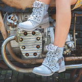 Greatest Days Grey PU Leather Boots - Fashion Genie Boutique