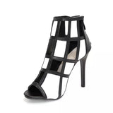 Thrillers Black & White Stiletto Heels - Fashion Genie Boutique
