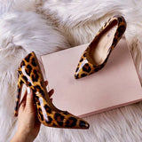 Wild Way Leopard Print Pointed Pump Shoes - Fashion Genie Boutique