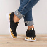 Golden Daze Black Slip On Trainer - Fashion Genie Boutique