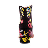 Texas Burgundy Embroidered Ankle Boot - Fashion Genie Boutique