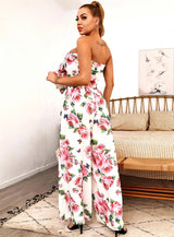 Getaway White Floral Print Changeable Top & Wide Leg Trousers Co-Ord - Fashion Genie Boutique