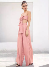 Dream Life Light Pink Changeable Top & Wide Leg Trousers Co-Ord - Fashion Genie Boutique