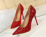 Till the Glitter Ends Red High Heels - Fashion Genie Boutique