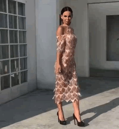 Confessions Rose Gold Halter Sequin Tassel Midi Dress - Fashion Genie Boutique