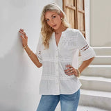 Bella White Embroidered Shirt - Fashion Genie Boutique