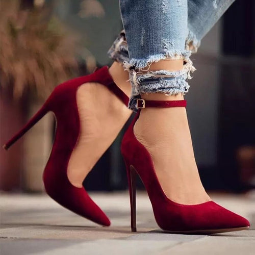 Run For Money Burgundy Stiletto Heels - Fashion Genie Boutique