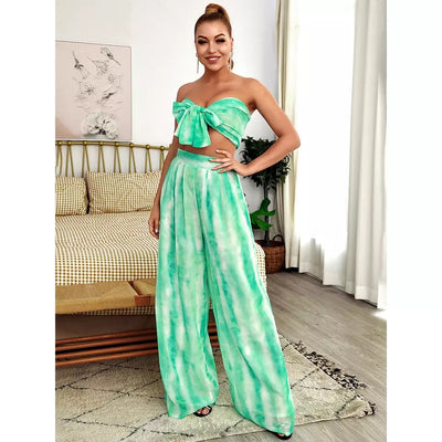 Envy Green Changeable Top & Wide Leg Trousers Co-Ord - Fashion Genie Boutique