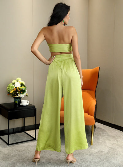 Dream Life Green Changeable Top & Wide Leg Trousers Co-Ord - Fashion Genie Boutique