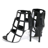 Thrillers Black & White Stiletto Heels - Fashion Genie Boutique