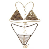 Reservations Only Gold Metal Bikini Swimsuit Jewelry - Fashion Genie Boutique