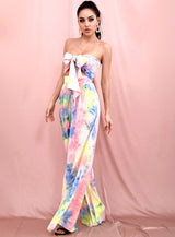 Libby Multi Tie-Dye Print Changeable Top & Wide Leg Trousers Co-Ord - Fashion Genie Boutique
