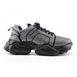 Sparkle Days Black Crystal Embellished Trainers - Fashion Genie Boutique