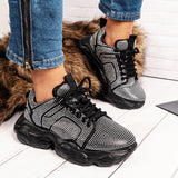 Sparkle Days Black Crystal Embellished Trainers - Fashion Genie Boutique