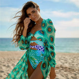 Love Me Right Green Cut Out Floral Print Swimsuit - Fashion Genie Boutique