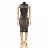 Kandice Multi Mesh Iridescent Sequin Mesh Mini Dress - Fashion Genie Boutique