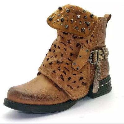 Greatest Days Grey PU Leather Boots - Fashion Genie Boutique