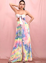 Libby Multi Tie-Dye Print Changeable Top & Wide Leg Trousers Co-Ord - Fashion Genie Boutique