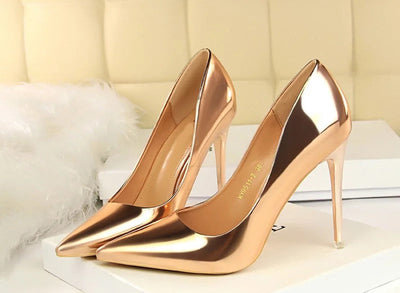 Chic Life Silver High Heel Pump Shoes - Fashion Genie Boutique