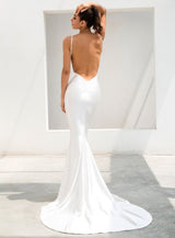 Elegantly Blissful White Slinky Maxi Dress - Fashion Genie Boutique
