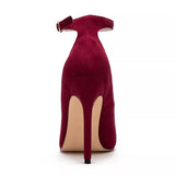 Run For Money Burgundy Stiletto Heels - Fashion Genie Boutique
