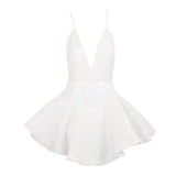 Weekend Cocktails Plunge Sequin Playsuit - Fashion Genie Boutique
