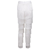Ava Fringe High Waisted Trousers - Fashion Genie Boutique