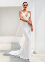 Elegantly Blissful White Slinky Maxi Dress - Fashion Genie Boutique