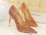 Till the Glitter Ends Bronze High Heels - Fashion Genie Boutique