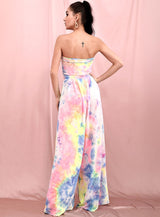 Libby Multi Tie-Dye Print Changeable Top & Wide Leg Trousers Co-Ord - Fashion Genie Boutique
