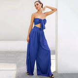 Dream Life Blue Changeable Top & Wide Leg Trousers Co-Ord - Fashion Genie Boutique