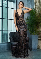 Sweet Evidence Black Sequin Fishtail Maxi Dress - Fashion Genie Boutique