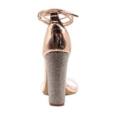 Glitter Nights Gold Glitter Black Heels - Fashion Genie Boutique