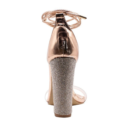 Glitter Nights Gold Glitter Black Heels - Fashion Genie Boutique