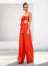 Dream Life Red Changeable Top & Wide Leg Trousers Co-Ord - Fashion Genie Boutique