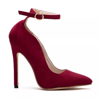 Run For Money Burgundy Stiletto Heels - Fashion Genie Boutique
