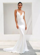 Elegantly Blissful White Slinky Maxi Dress - Fashion Genie Boutique