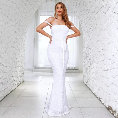 Beautiful Tonight White Cross Back Maxi Dress - Fashion Genie Boutique