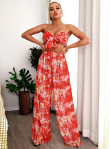 Hadley Red Changeable Top & Wide Leg Trousers Co-Ord - Fashion Genie Boutique