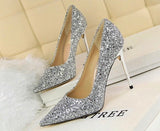 Till the Glitter Ends Silver High Heels - Fashion Genie Boutique
