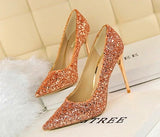 Till the Glitter Ends Bronze High Heels - Fashion Genie Boutique