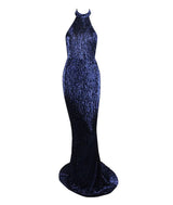 Spotlight Statement Navy Sequin Fishtail Maxi Dress - Fashion Genie Boutique