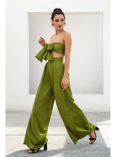 Dream Life Green Changeable Top & Wide Leg Trousers Co-Ord - Fashion Genie Boutique