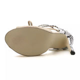 Rock Out Nude Snake Print Stiletto Shoes - Fashion Genie Boutique