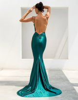 Elegantly Blissful Green Slinky Maxi Dress - Fashion Genie Boutique