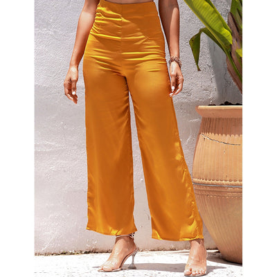 Classy Chic Yellow High Waisted Trousers - Fashion Genie Boutique