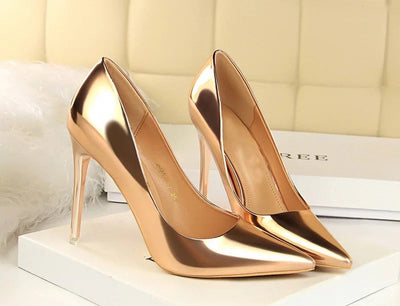 Chic Life Silver High Heel Pump Shoes - Fashion Genie Boutique