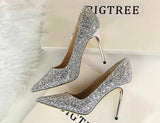 Till the Glitter Ends Silver High Heels - Fashion Genie Boutique