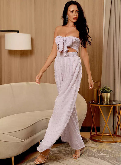 Candy Pants Purple Changeable Top & Wide Leg Trousers Co-Ord - Fashion Genie Boutique