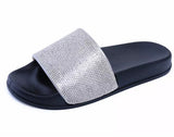 Cosmic Girl Rhinestone Embellished Sliders - Fashion Genie Boutique